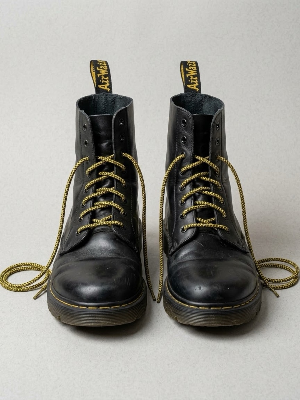 Dr. Martens - Combs Leather Black Utility Boots Mens Size 12